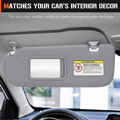 Bethesda Industrial Pair Driver & Passenger Side Sun Visor w/mirror For Hyundai Veloster 2012-2015