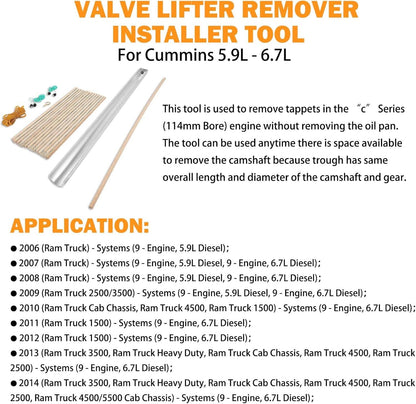 Bethesda Industrial 8502A 8502 3822513 Valve Lifter Remover & Installer Tool For Cummins 5.9L - 6.7L