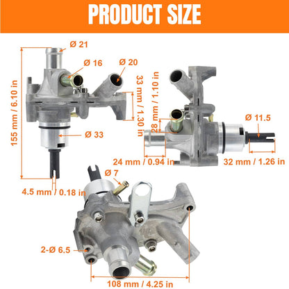 Bethesda Industrial Water Pump Assembly Fits for Honda 19200-HN8-A60 Rincon 680 Pioneer 700/4
