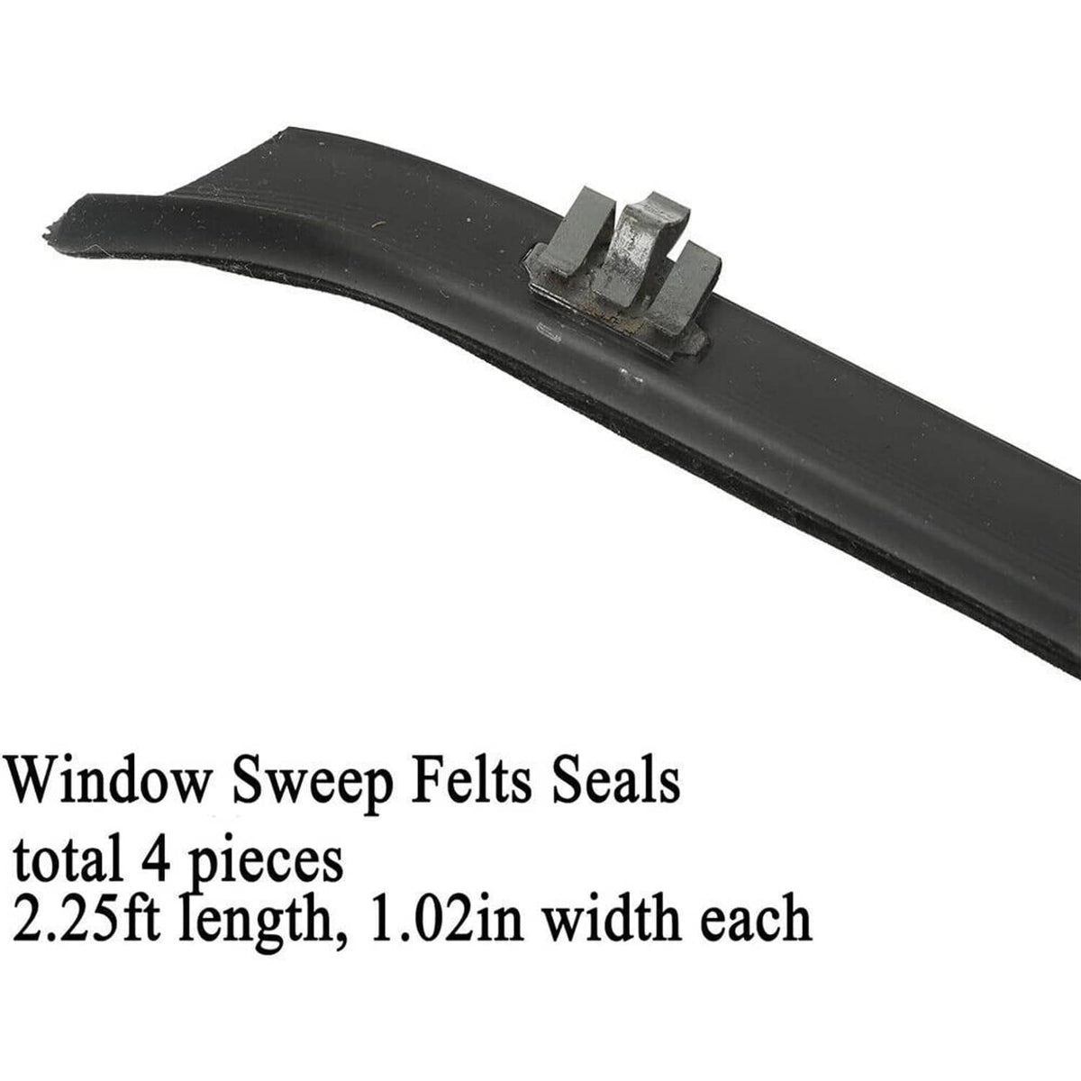 Bethesda Industrial Front Door Window Run Sweep Felts Weatherstrip Seals Kit for Chevy GMC Truck