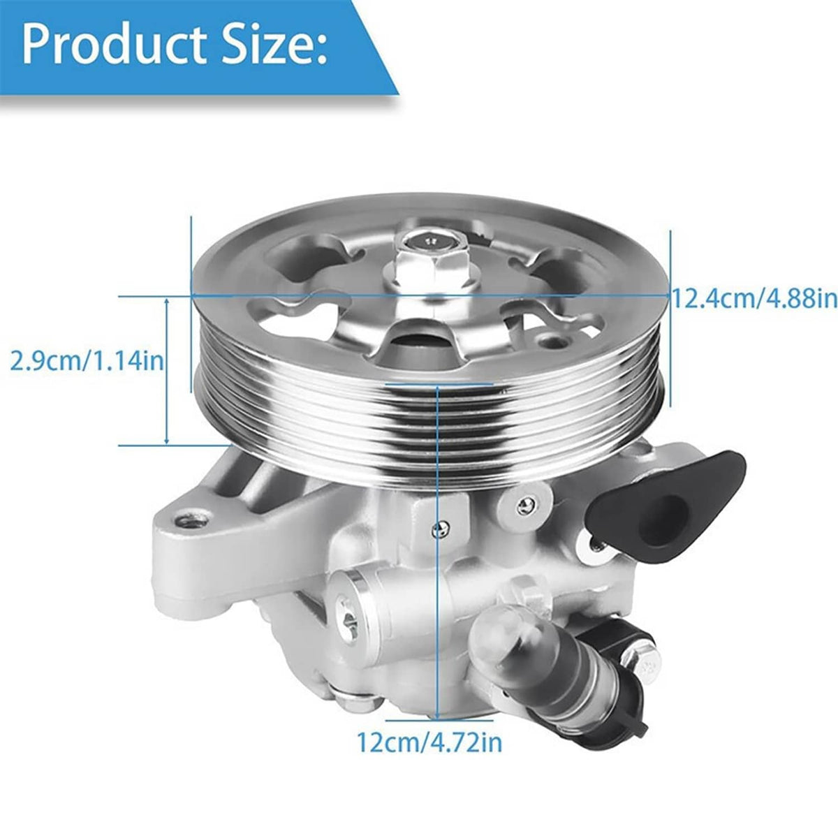 Bethesda Industrial Power Steering Pump With Pulley 21-5341 For 2003-2007 Honda Accord EX LX DX 2.4L