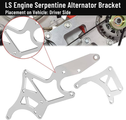 Bethesda Industrial LS Engine Serpentine Alternator Bracket Power Steering Pump For LS1 LS2 LS3 LS6