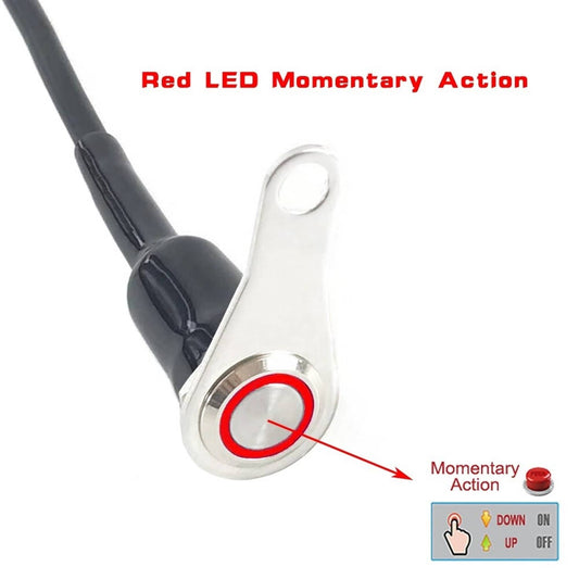 Bethesda Industrial ATV Motorcycle light Switch LED Stainless steel bracket Mount Momentary button