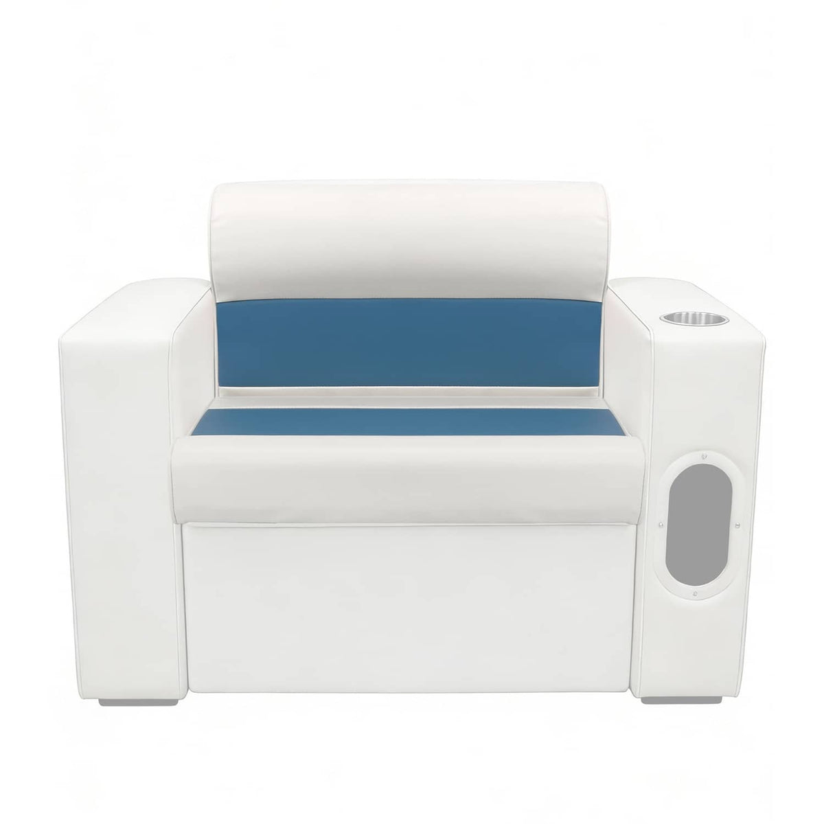 Bethesda Industrial #8WD95-1B-204 28" Pontoon Bench Seat Cushion Set Navy/White/Blue