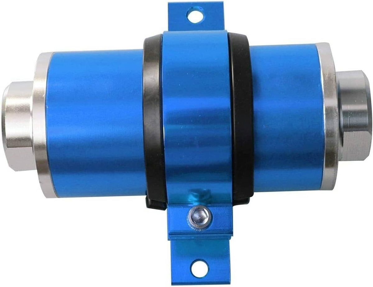 Bethesda Industrial Blue 30 Micron Billet Aluminum Inline Fuel/petrol Filter + Bracket AN6/AN8/AN10