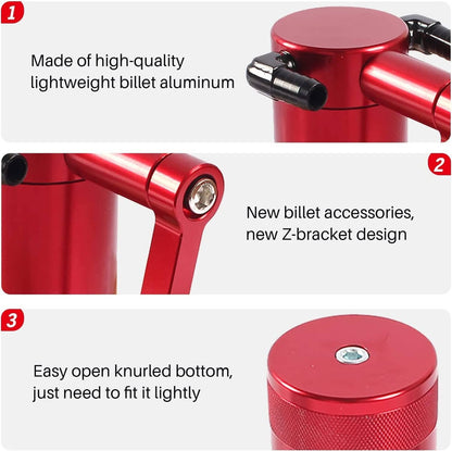 Bethesda Industrial Oil Catch Can Kit Z-Bracket Red Finish Fit For 2011-21 Dodge Challenger Chrysler