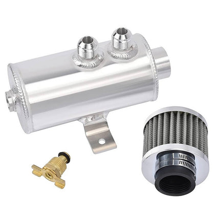 Bethesda Industrial 750ml 10AN Oil Catch Can Reservoir Tank & Breather Filter Baffled Kit Aluminum