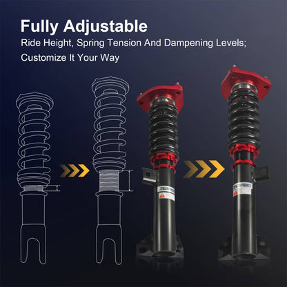 Bethesda Industrial 4PC Full Coilovers Suspension For 08-14 Mercedes-Benz C-Class W204 C250 C350 RWD