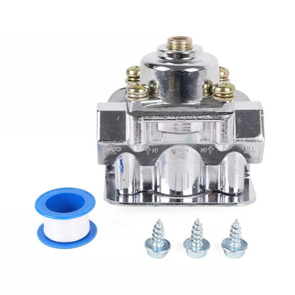 Bethesda Industrial Fuel Pressure Regulator Carburetor Chrome Fit Holley 12-803 2 Port 4 1/2 to9 PSI