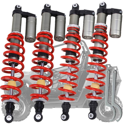 Bethesda Industrial 4X Front + Rear Air Shocks Absorbers Set For 2009-2014 Polaris RZR 800 S UTV
