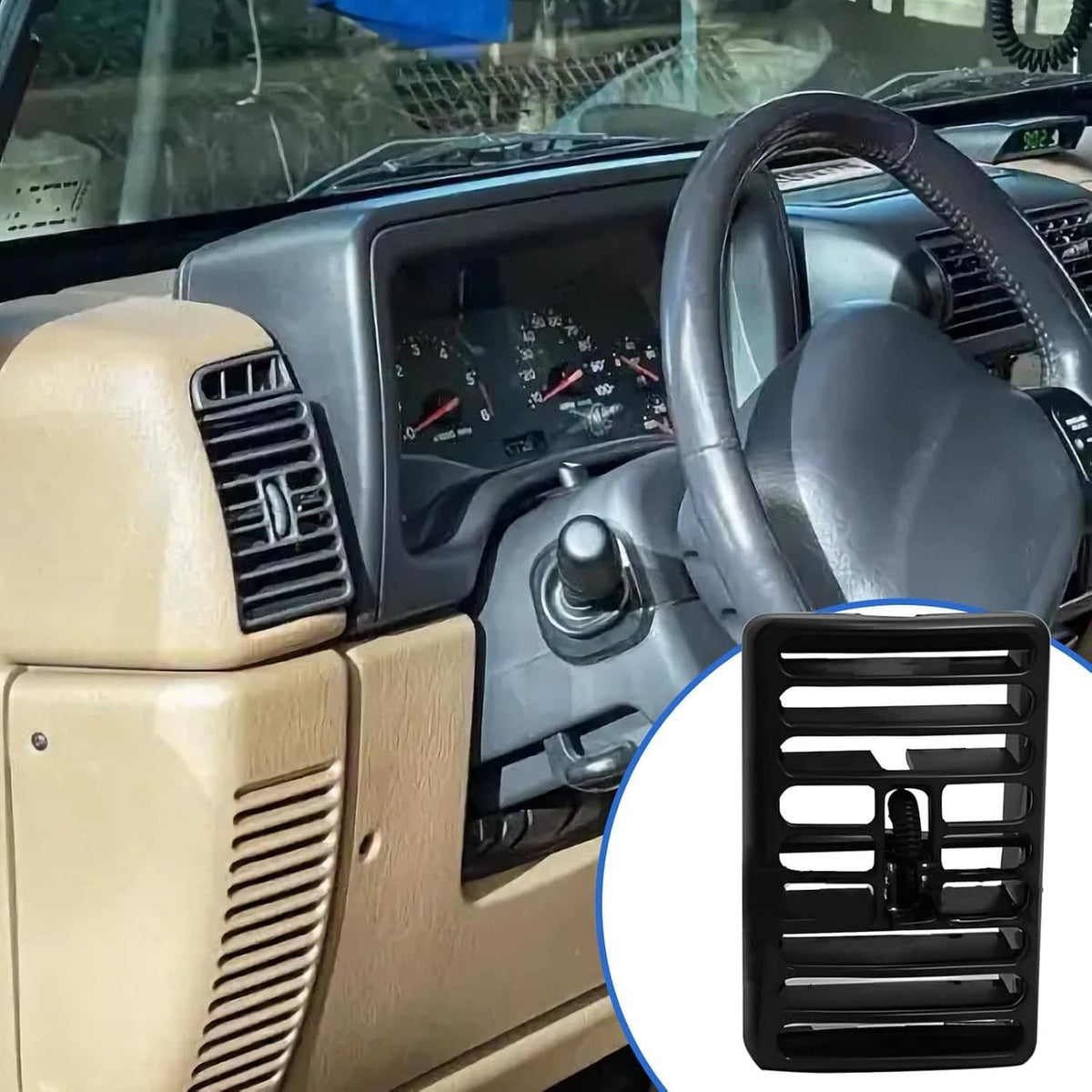 Bethesda Industrial Dashboard Air Vent Driver or Passenger for 1997-2006 Jeep Wrangler TJ 5DP54TAZ