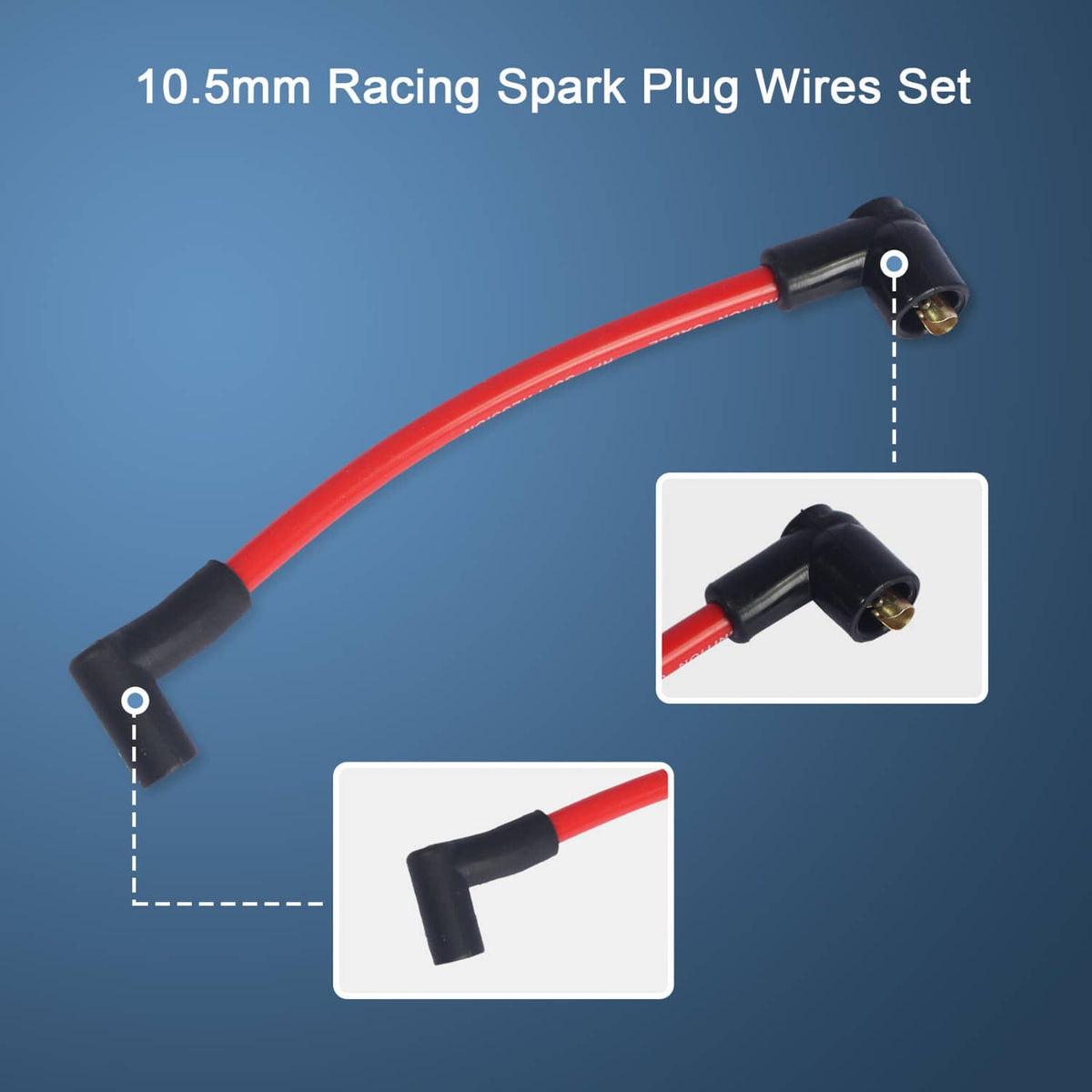 Bethesda Industrial FOR SMALL BLOCK FORD 289-302 Small HEI Distributor + SPARK PLUG WIRES