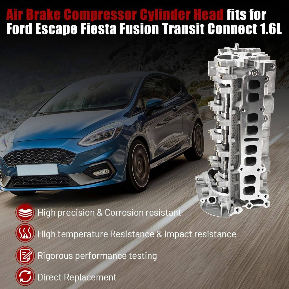 Bethesda Industrial Turbo Cylinder Head Assembly For Ford Escape Fiesta Fusion Transit Connect 1.6L