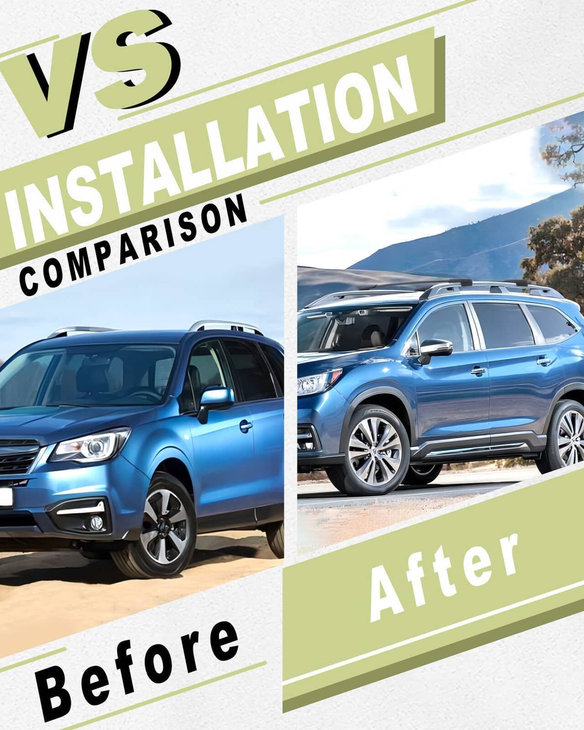 Bethesda Industrial Pair Black Aluminum Cross Bars Roof Racks Rail Fit for 2014-2024 Subaru Forester