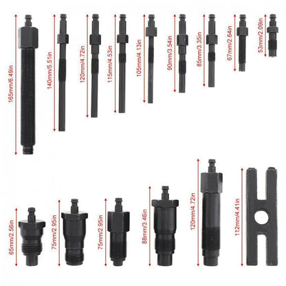Bethesda Industrial 16 Pcs Diesel Engine Compression Gauge Tester Cylinder Pressure Test Tool Kit