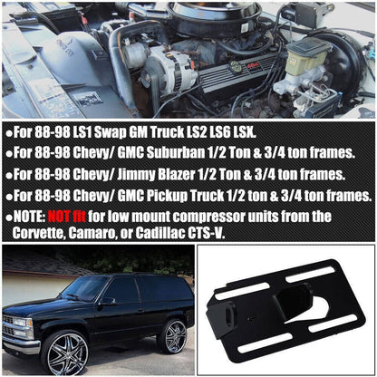 Bethesda Industrial Fit For 88-98 GM Truck LS2 LS6 LSX Conversion Engine Mounts LS1 Swap Adjustable