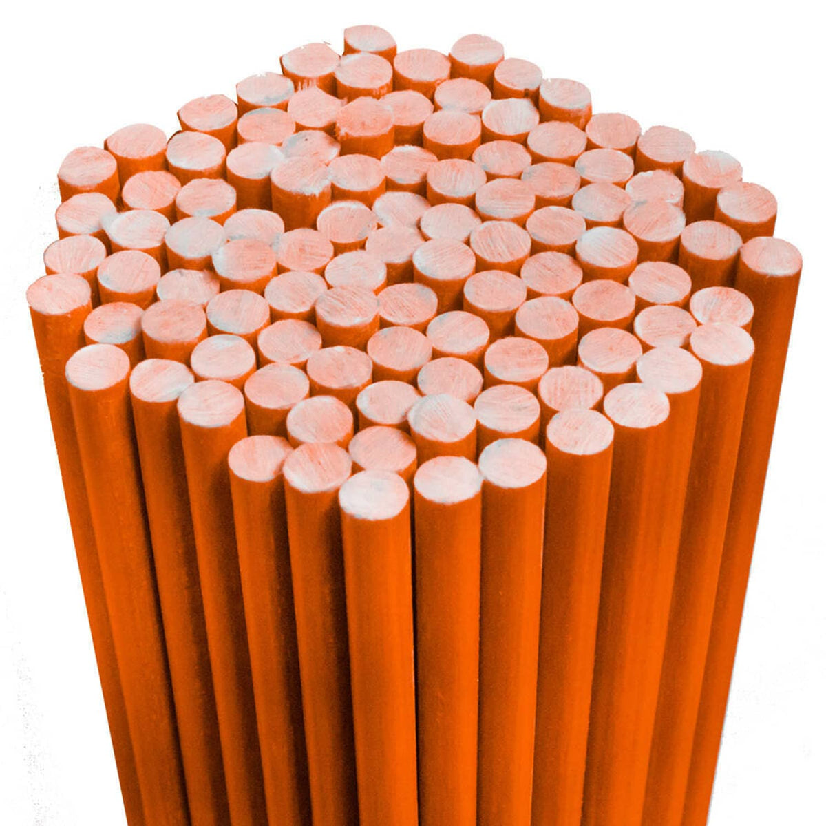Bethesda Industrial Driveway Markers Snow Stakes 200 Pack of 48 Inch Long Orange Markers