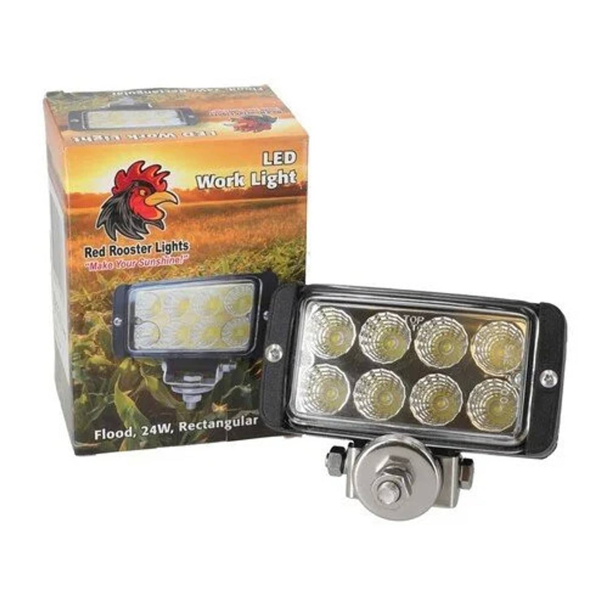 Bethesda Industrial Red Rooster® LED Work Light - 24W Rectangular Flood Beam