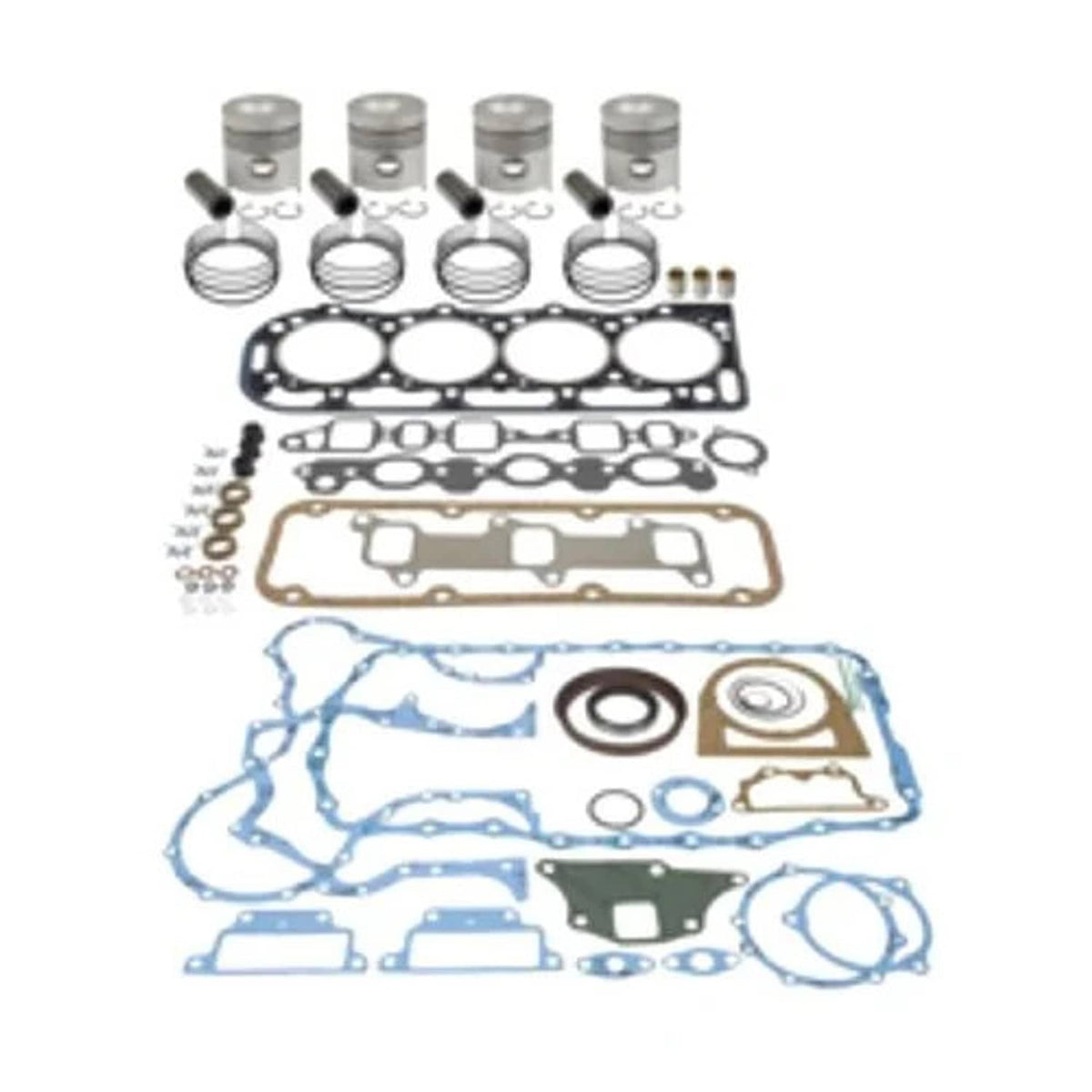 Bethesda Industrial Engine Rebuild Kit - Less Bearings - .040" Oversize Pistons fits Ford 5000 5600