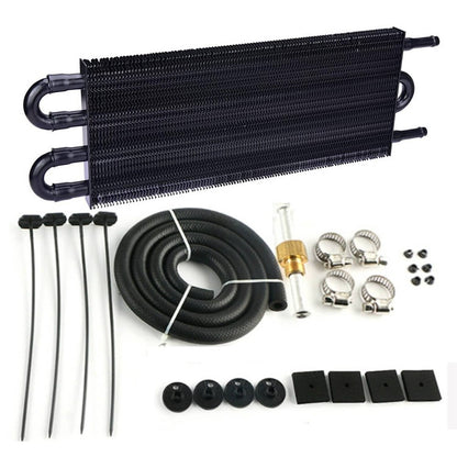 Bethesda Industrial Transmission Oil Cooler+Hose /Mounting Kit 4 Row Radiator Auto-Manual Aluminum