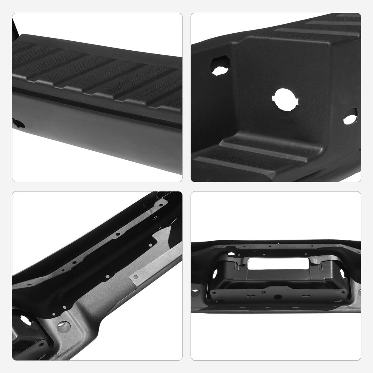 Bethesda Industrial Rear Bumper Assembly For Ford F150 2006 2007 2008 Black Step Bumper With Hole