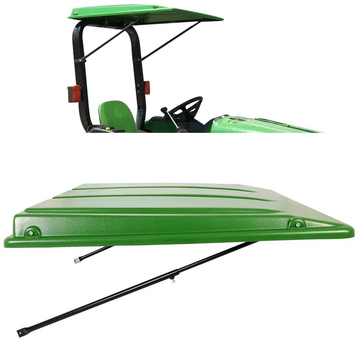 Bethesda Industrial Green Tractor Sun Shade Canopy For John Deere Compact Utility Tractors with ROPS