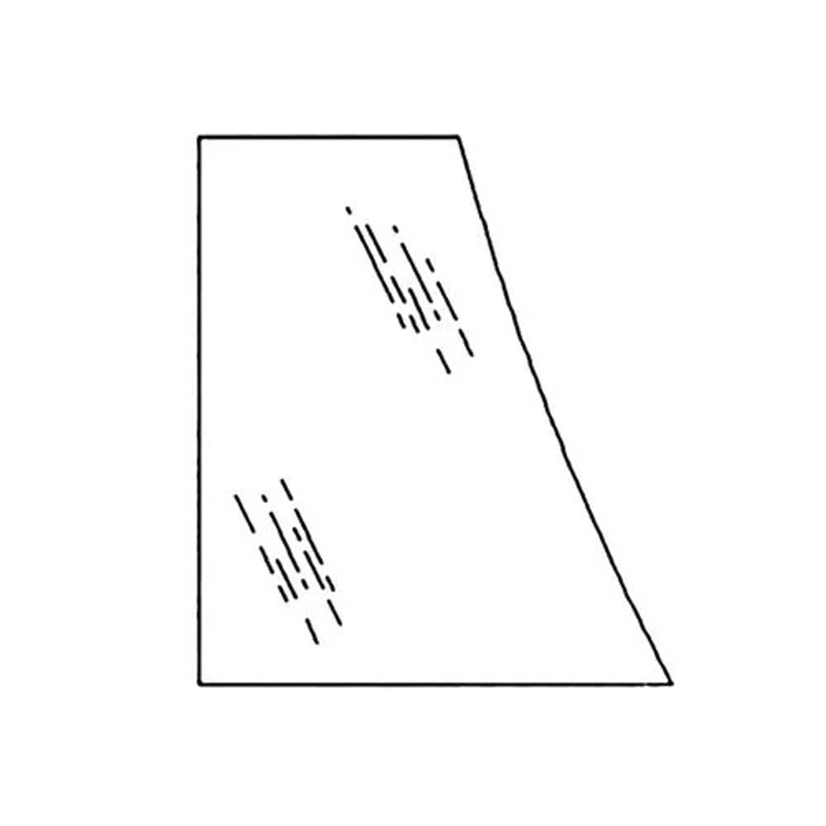 Bethesda Industrial Cab Glass - Door Lower Left Hand fits John Deere 2040 2350 2355 2555 2755 L62577