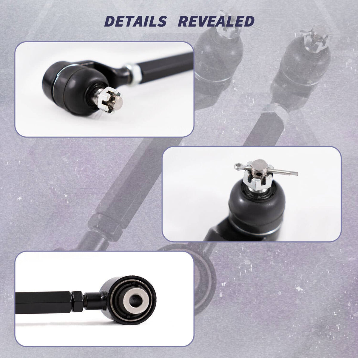 Bethesda Industrial 6pcs Rear Upper + Lower Control Toe Camber Arms for 2003-2007 Honda Accord