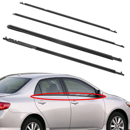 Bethesda Industrial 4Pcs Door Window Weatherstrips Belt Seal Moulding Trim For Toyota Corolla 09-12