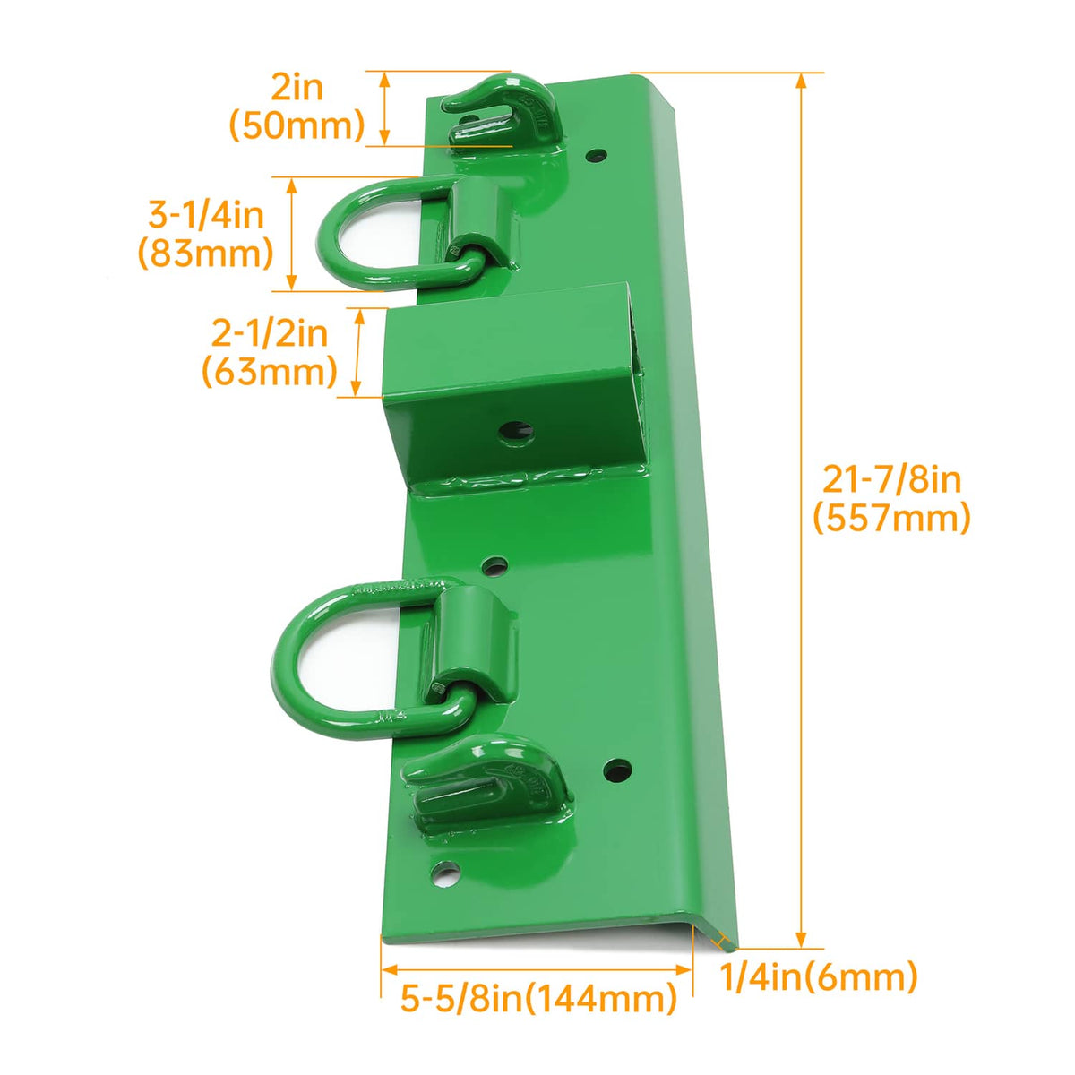 Bethesda Industrial 2" Receiver D Rings Grab Hooks  For John Deere 1025R 4100 4110 several models
