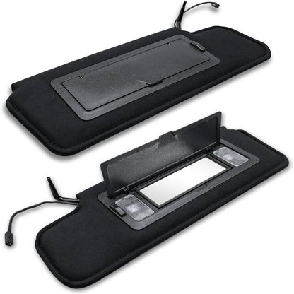 Bethesda Industrial Pair Sun visors w/Vanity Mirror & LED Light For 1984-1996 Chevy Corvette C4 5.7L