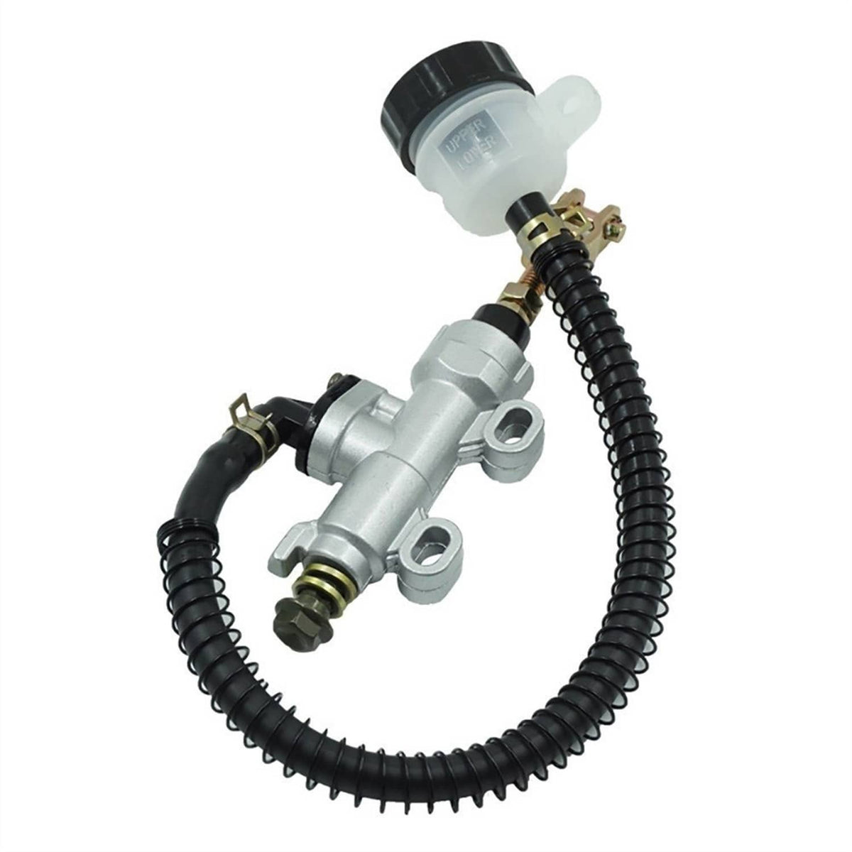 Bethesda Industrial Silver Rear Brake Master Cylinder Pump Reservoir for ATV Motorcycle Dirt Bike