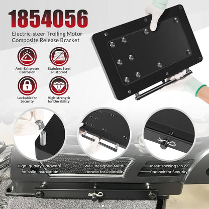 Bethesda Industrial 1854056 MKA-56 Quick Release Bracket for Minn Kota QUEST Trolling Motor, Black