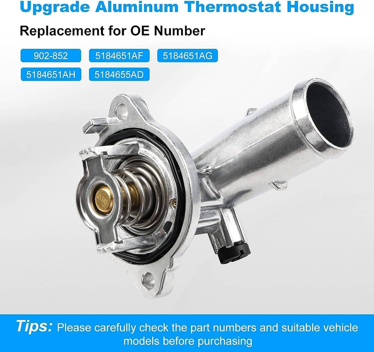 Bethesda Industrial Aluminum Upgrade Coolant Thermostat Housing For Jeep Wrangler JK 3.6L 2012- 2018