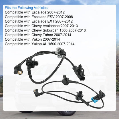 Bethesda Industrial 4x Front & Rear ABS Wheel Speed Sensor for Chevy Silverado 1500 GMC Sierra 1500