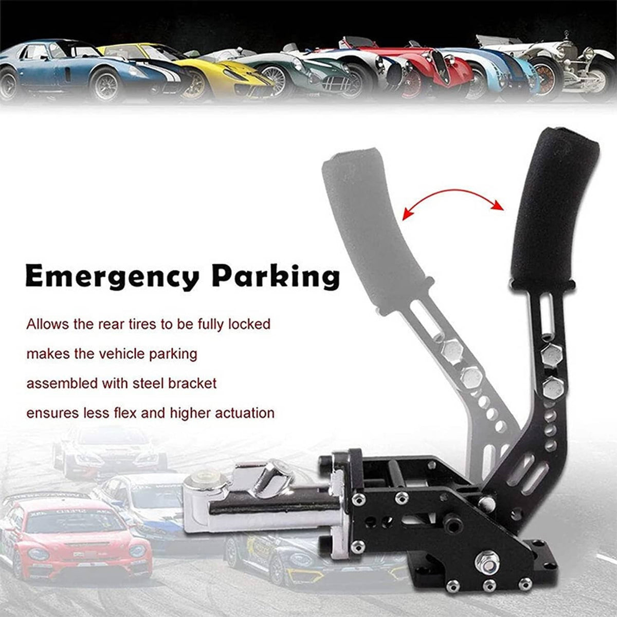 Bethesda Industrial Universal Car Racing Aluminum Hydraulic Handbrake Drift Hand Brake Parking Black