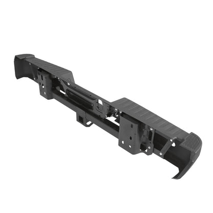 Bethesda Industrial Black Rear Bumper Assembly w/ Max Tow Hitch w/ Sensor Holes For 15-20 Ford F-150