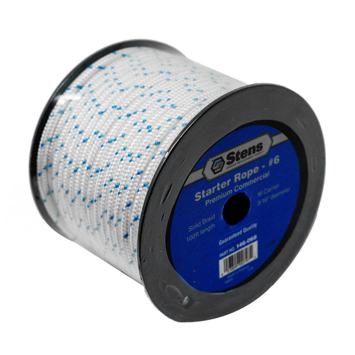 Bethesda Industrial Stens Heavy Duty #6 Solid Braid Starter Rope 100 ft. 3/16-inch I.D.