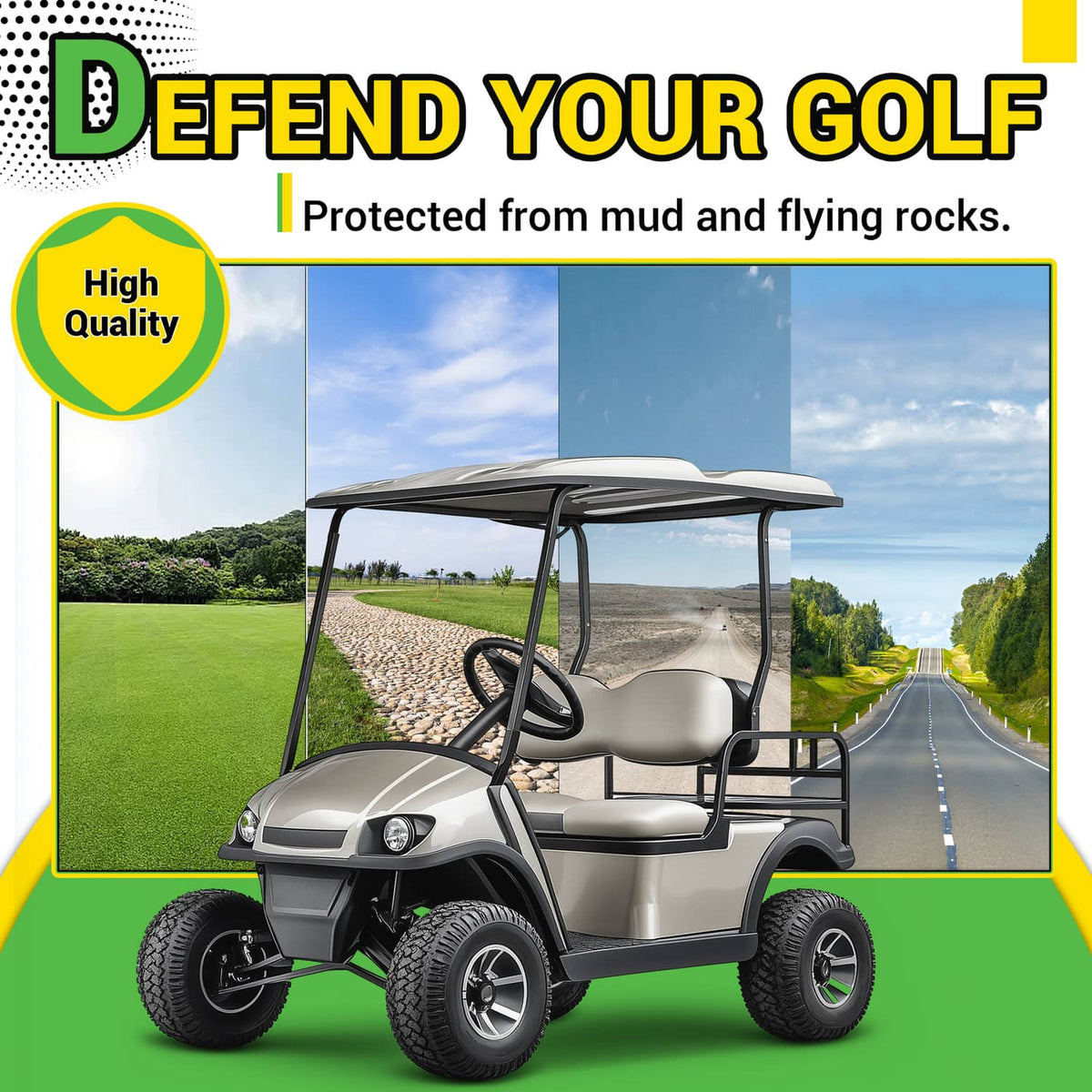 Bethesda Industrial Golf Cart Front Driver Side Fender Flare Set For EZGO ST MPT Workhorse 99-13