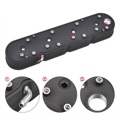 Bethesda Industrial Black Valve Covers with Coil Mounts w/Covers for Chevy LS LS1 LS2 LS3 LS6 LS7