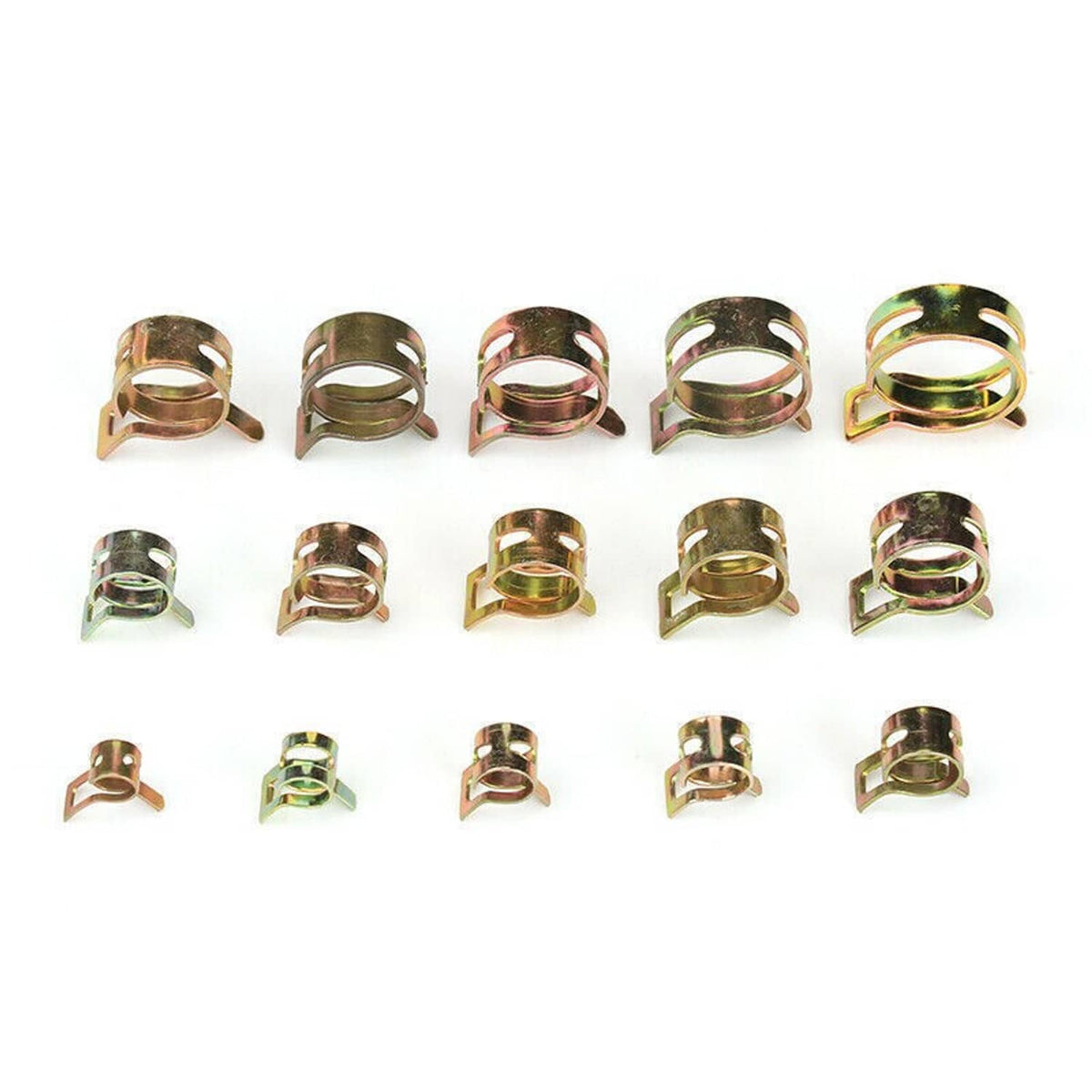 Bethesda Industrial 115PC 6-22mm Spring Hose Clamps Fastener Fuel Water Line Pipe Air Tube Clips Kit