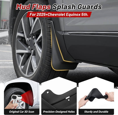 Bethesda Industrial 4Pcs For Chevrolet Equinox 2025+ Car Splash Guards Mud Flaps Guards Accessories
