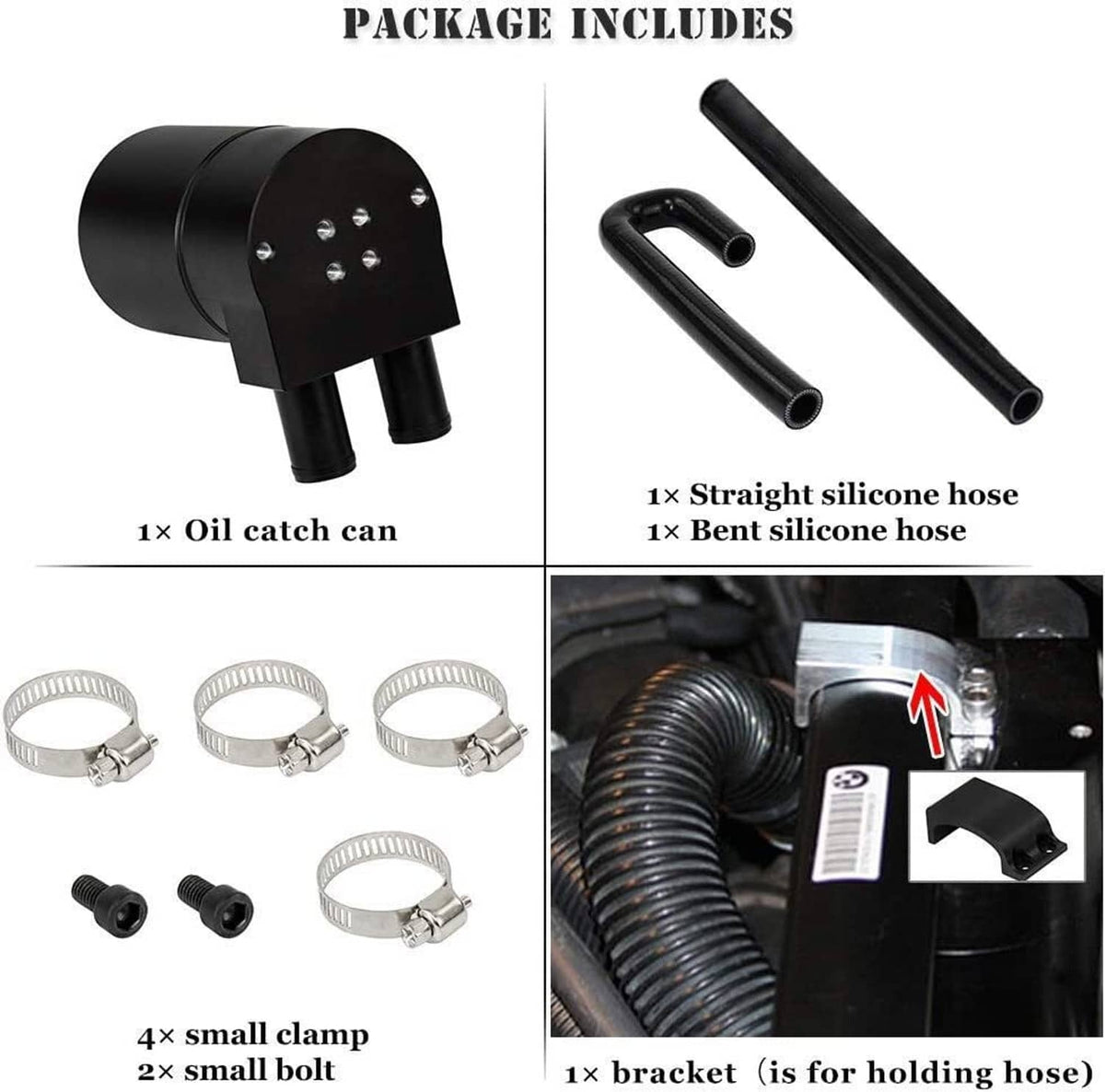 Bethesda Industrial Reservior Oil Catch Can Tank For BMW N54 335i 135i E90 E92 E82 2006-2010 Black