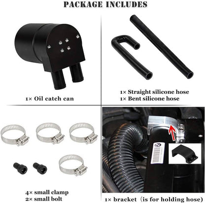 Bethesda Industrial Reservior Oil Catch Can Tank For BMW N54 335i 135i E90 E92 E82 2006-2010 Black