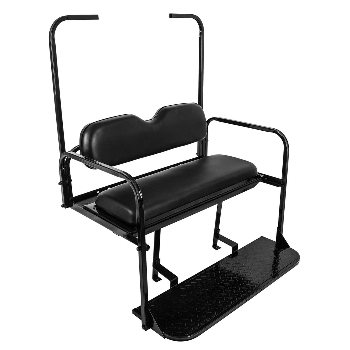 Bethesda Industrial Flip Folding Rear Seat Cushions Pad w/Roof Support For EZGO TXT 1995+ Golf Cart