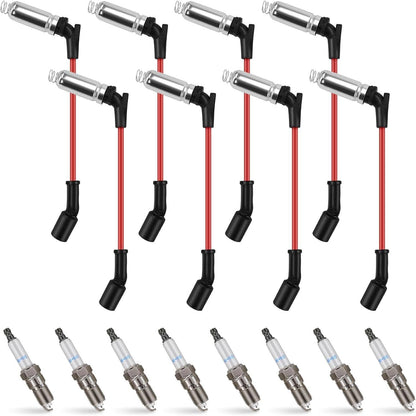 Bethesda Industrial 8Pcs 8mm Wireset & Spark Plug Kit 41-962 for Chevy Silverado 1500 GMC Sierra V8