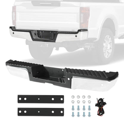 Bethesda Industrial For 2008-2016 Ford F250 F350 Super Duty Rear Step Bumper Assembly w/ Sensor Hole
