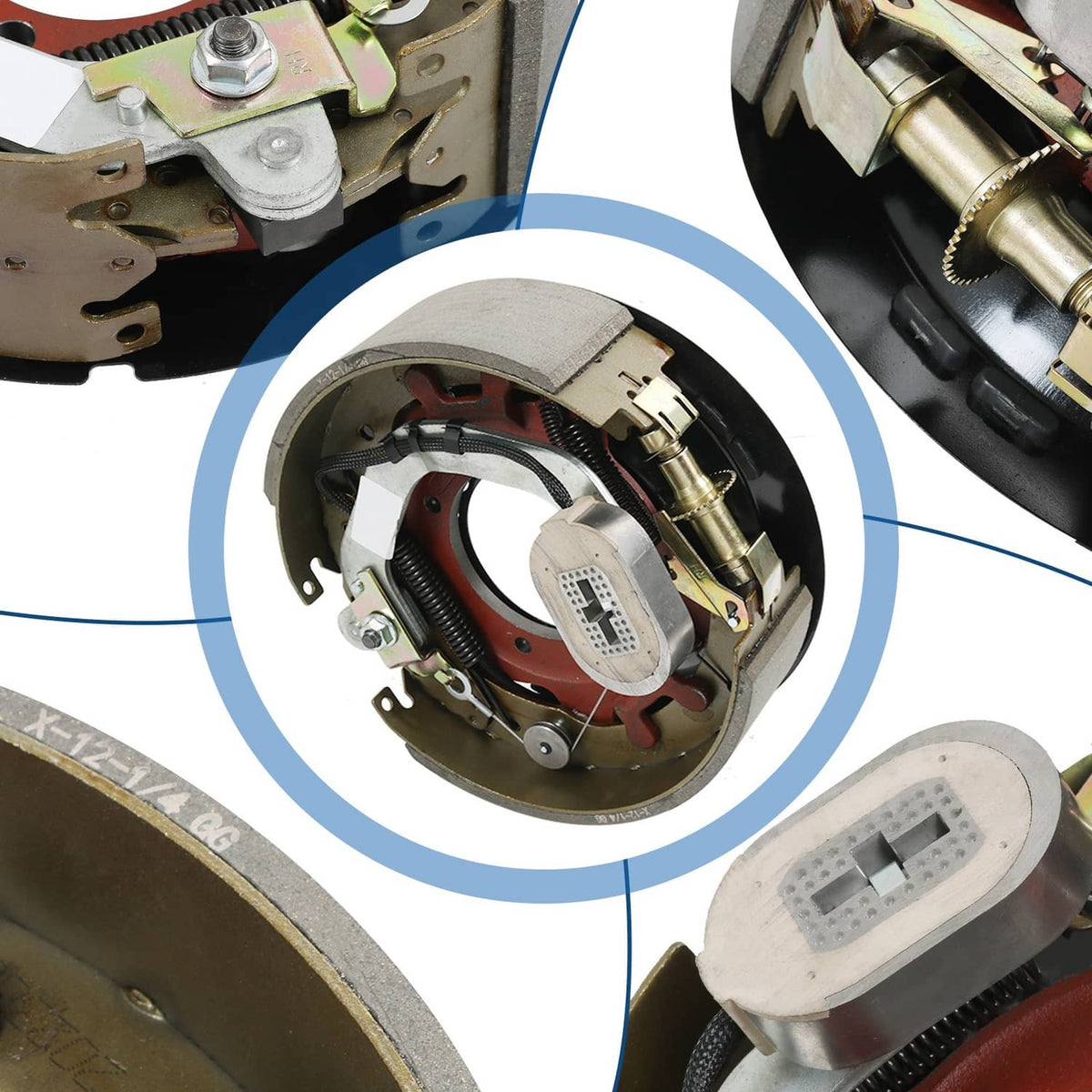 Bethesda Industrial Electric Trailer Brake Assembly Pair For 10K lbs Axle w/Shields 12-1/4"x3-3/8"