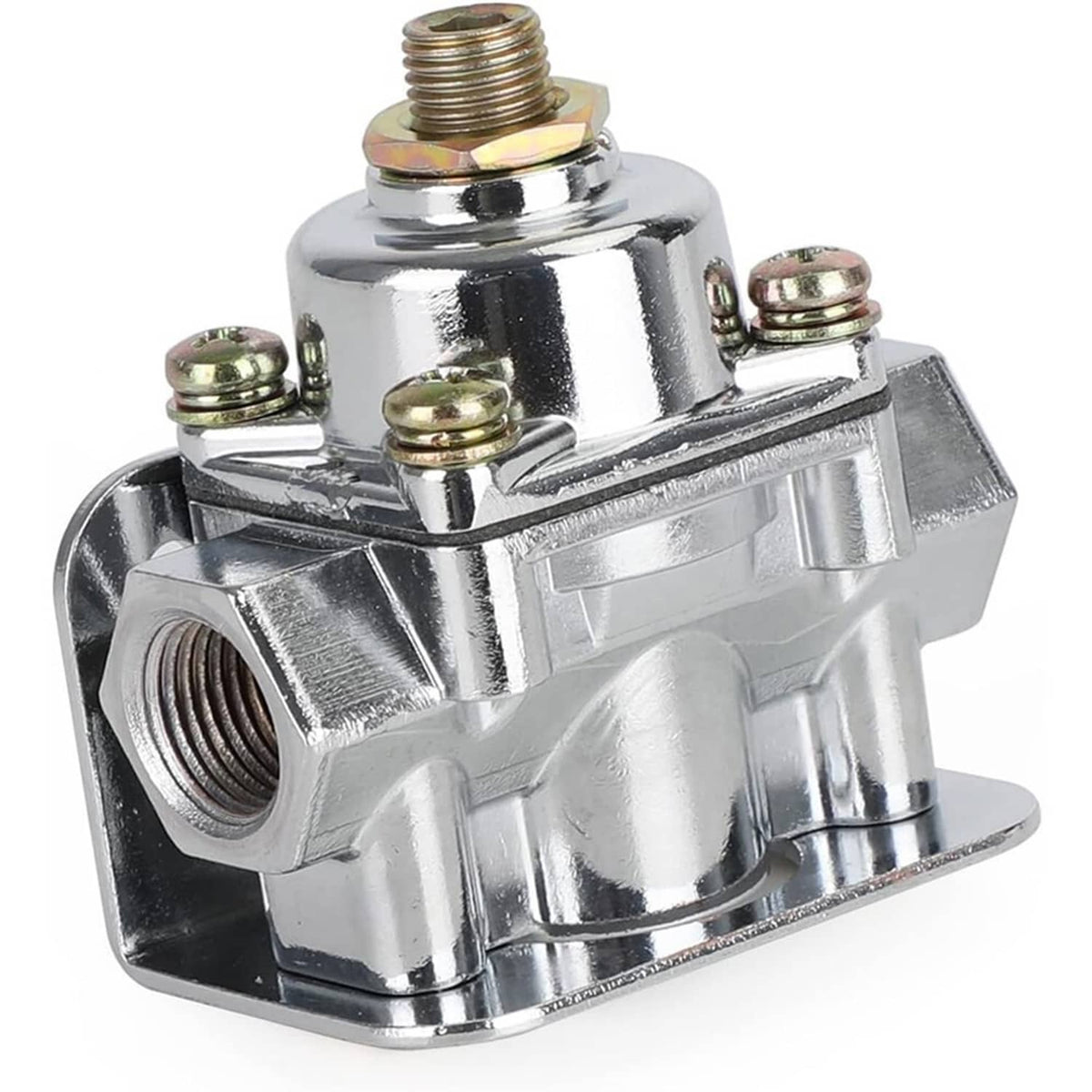 Bethesda Industrial Fuel Pressure Regulator Carburetor Chrome Fit Holley 12-803 2 Port 4 1/2 to9 PSI