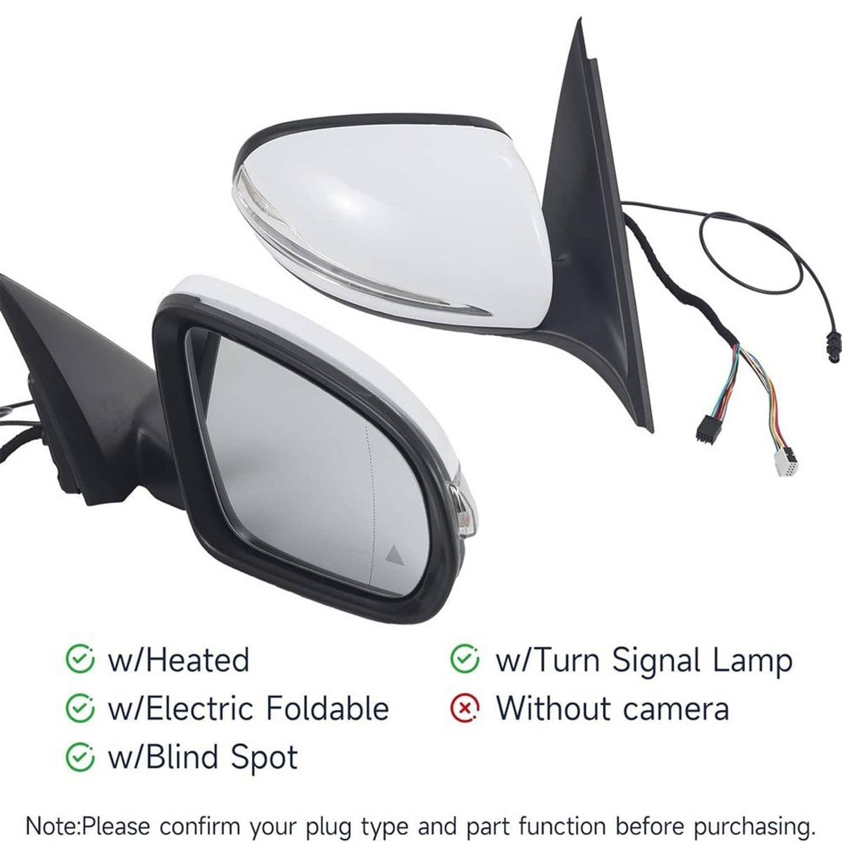 Bethesda Industrial Right Side Mirror Heated Blind Spot Fits For 2016-2021 GLC Class GLC300 Mercedes